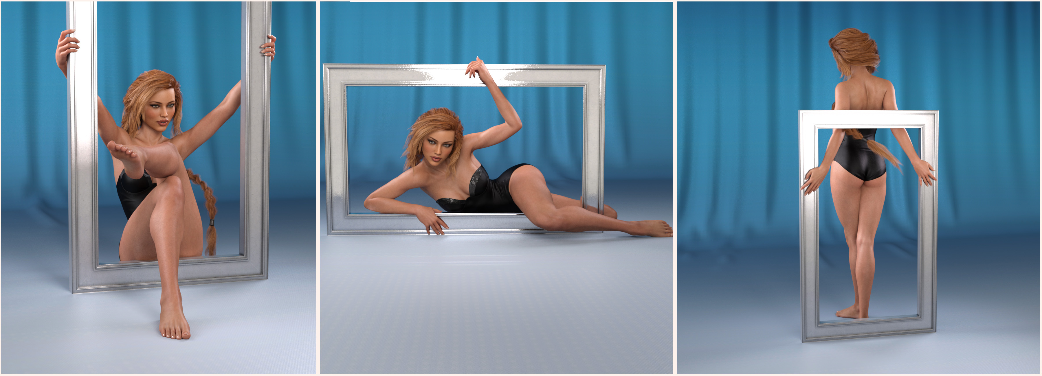 Z Framed - Prop and Poses for Genesis 3 and 8 Female by: Zeddicuss, 3D Models by Daz 3D