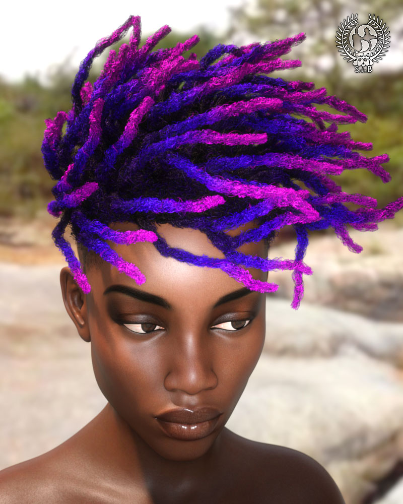 Killmonger Hair and Beard for Genesis 3 and 8 by: SamSil, 3D Models by Daz 3D