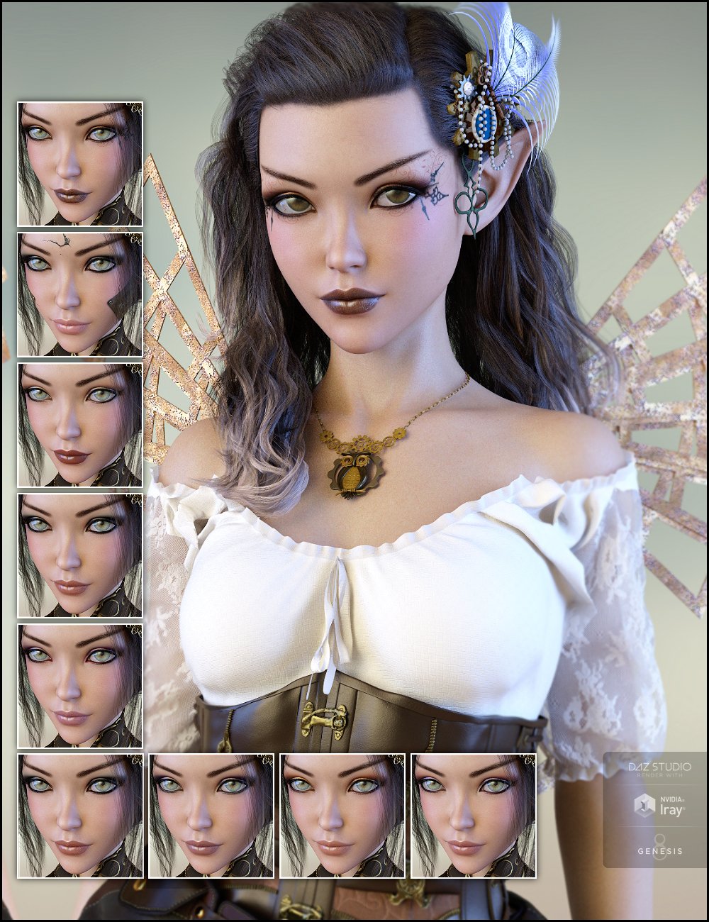 Vernea for Aiko 8 by: JessaiiAdiene, 3D Models by Daz 3D