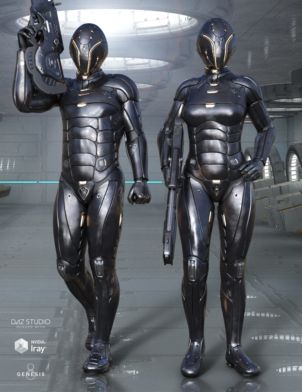 Leviathan Suit Expansion Pack for Genesis 8 by: midnight_stories, 3D Models by Daz 3D