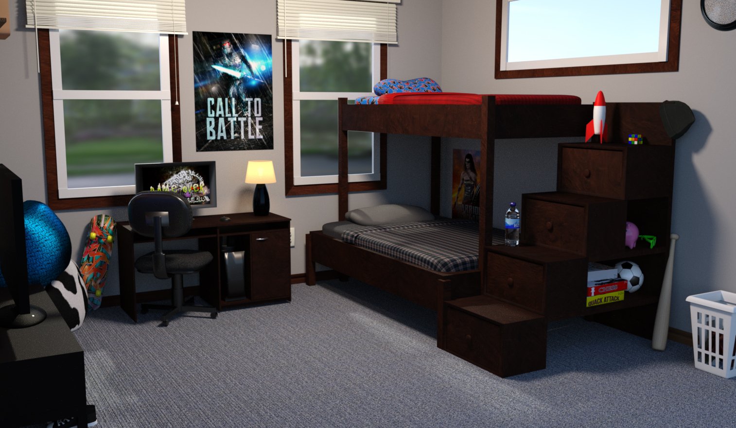 The Boys' Room The Boys' Room by: SR3, 3D Models by Daz 3D