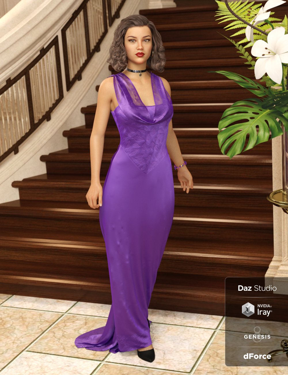 dForce Adrian Gown for Genesis 8 Females dForce Adrian Gown for Genesis 8 Females by: Lyrra Madril, 3D Models by Daz 3D