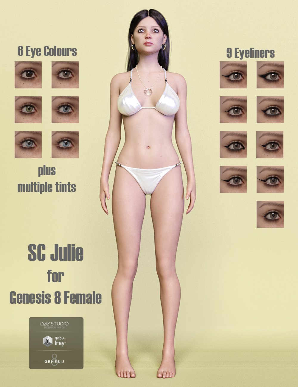 SC Julie HD for Genesis 8 Female SC Julie HD for Genesis 8 Female by: Second-Circle, 3D Models by Daz 3D