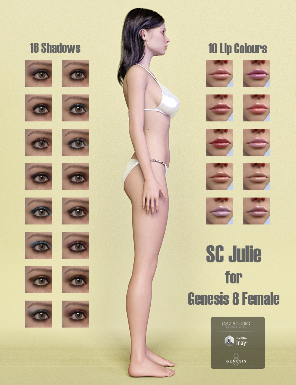 SC Julie HD for Genesis 8 Female by: Second-Circle, 3D Models by Daz 3D