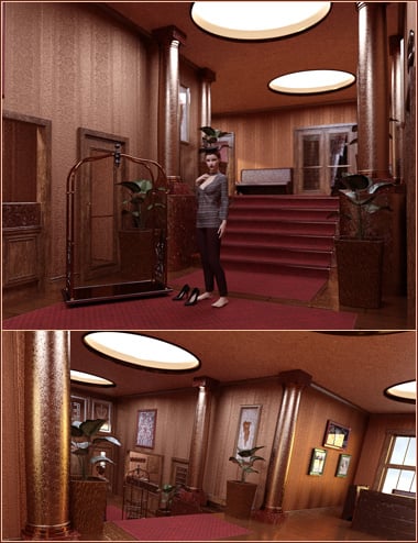 Art Deco Hotel Lobby by: David BrinnenForbiddenWhispers, 3D Models by Daz 3D