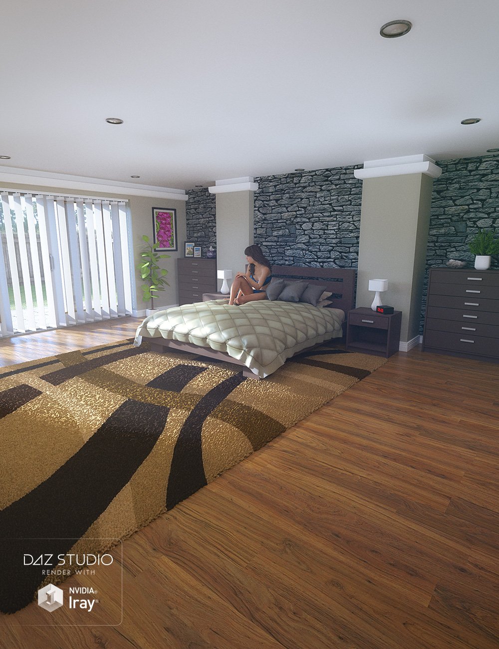 Granite Bedroom Bundle by: Predatron, 3D Models by Daz 3D