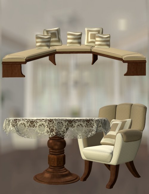 Dream Home: Breakfast Nook Furniture - London by: , 3D Models by Daz 3D