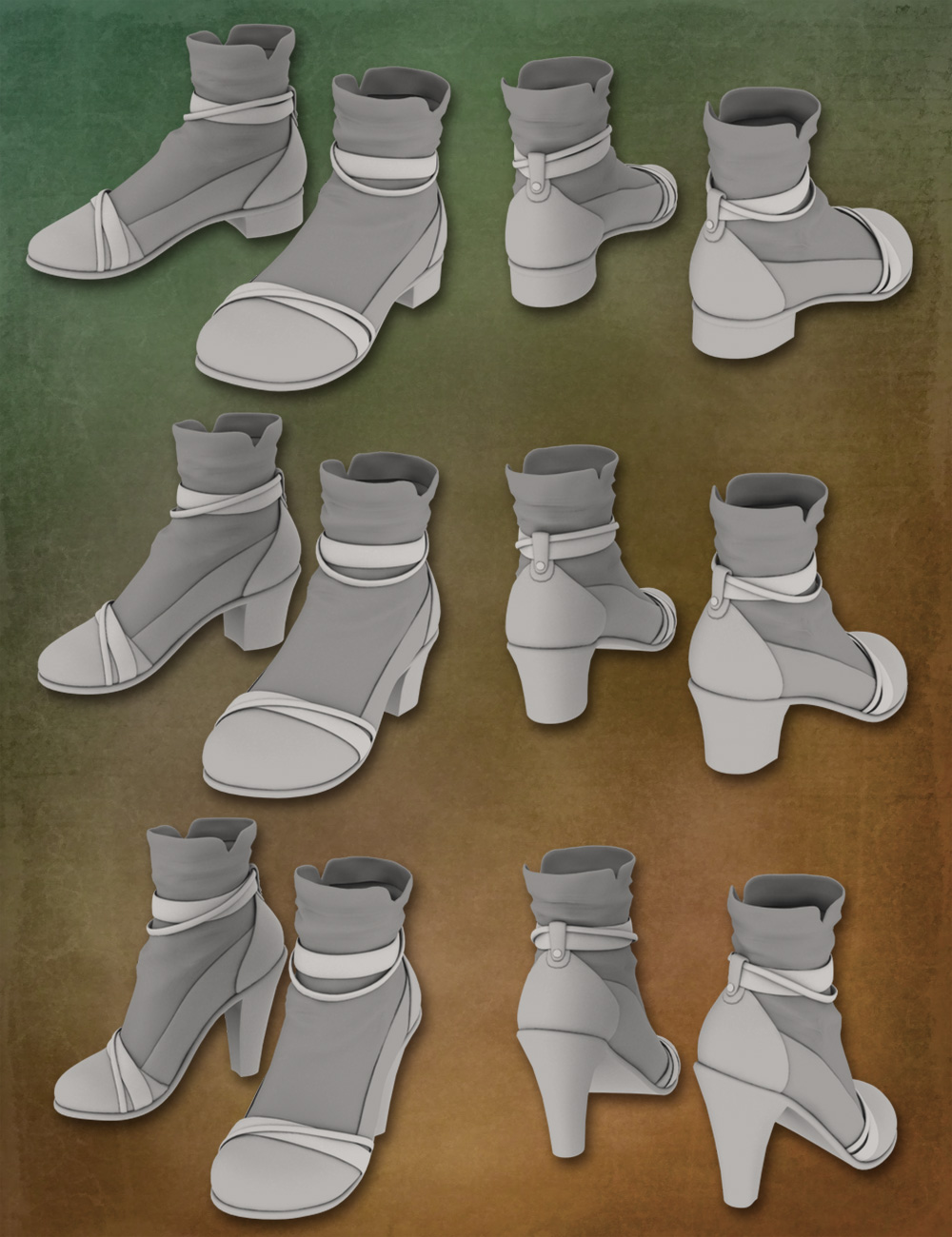 All Season Shoes for Genesis 8 Female(s) by: esha, 3D Models by Daz 3D