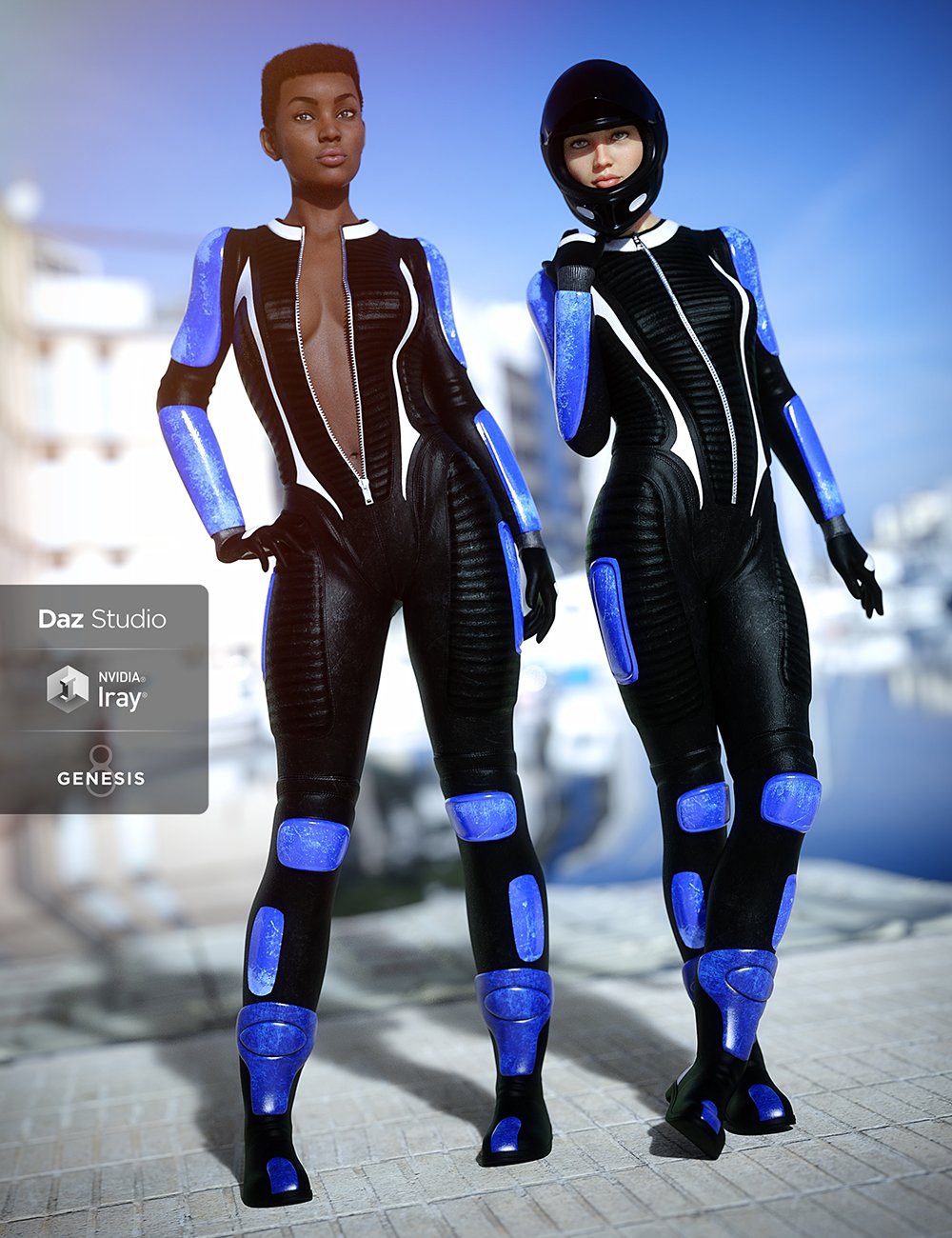 Motorbike Suit Outfit for Genesis 8 Female(s) Motorbike Suit Outfit for Genesis 8 Female(s) by: NikisatezShox-Design, 3D Models by Daz 3D