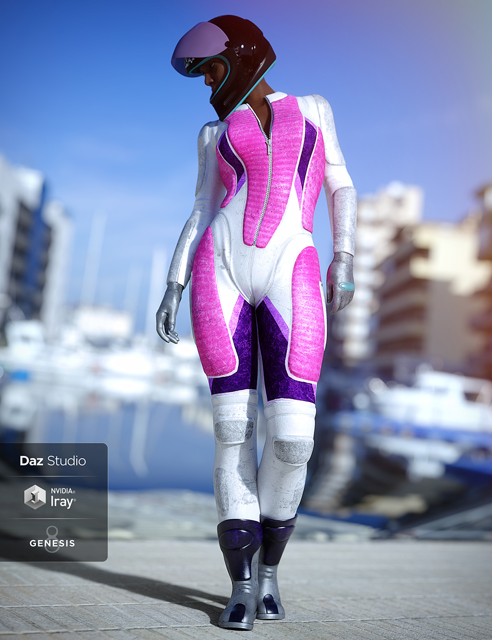 Motorbike Suit Outfit Textures by: Shox-Design, 3D Models by Daz 3D