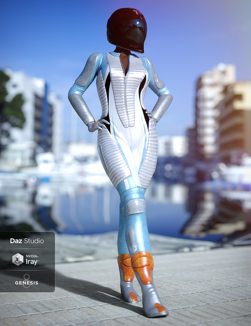 Motorbike Suit Outfit Textures by: Shox-Design, 3D Models by Daz 3D