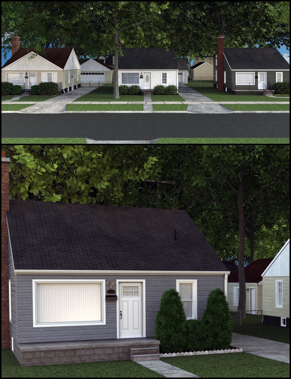 Collective3d Neighborhood Block 1: Part A by: Collective3d, 3D Models by Daz 3D