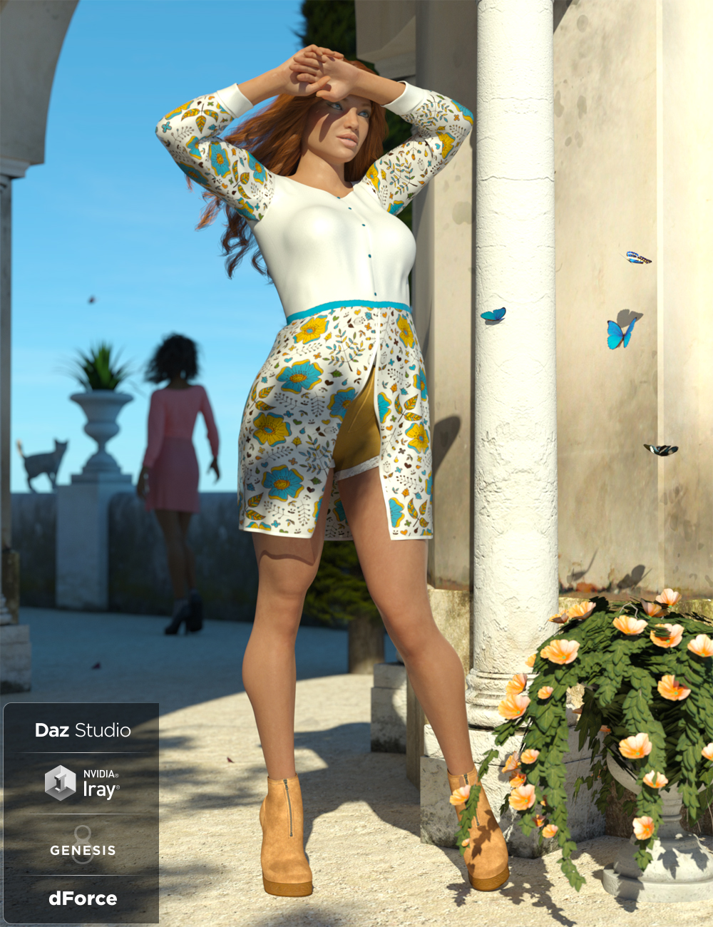 dForce Spring Breeze Outfit Textures by: Moonscape GraphicsSade, 3D Models by Daz 3D