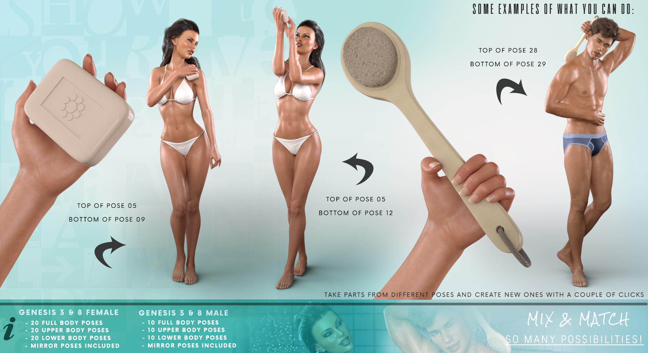 Z Oh So Clean - Utility Props and Poses for Genesis 3 and 8 by: Zeddicuss, 3D Models by Daz 3D