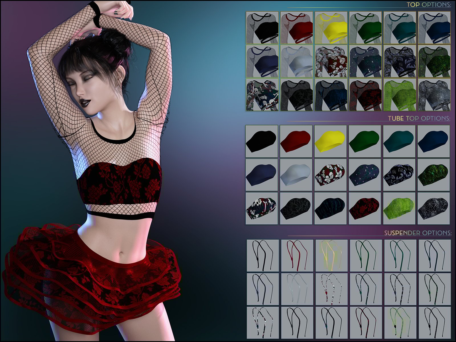 Party Monster Outfit Goth Textures Party Monster Outfit Goth Textures by: JessaiiDemonicaEviliusRaziel, 3D Models by Daz 3D