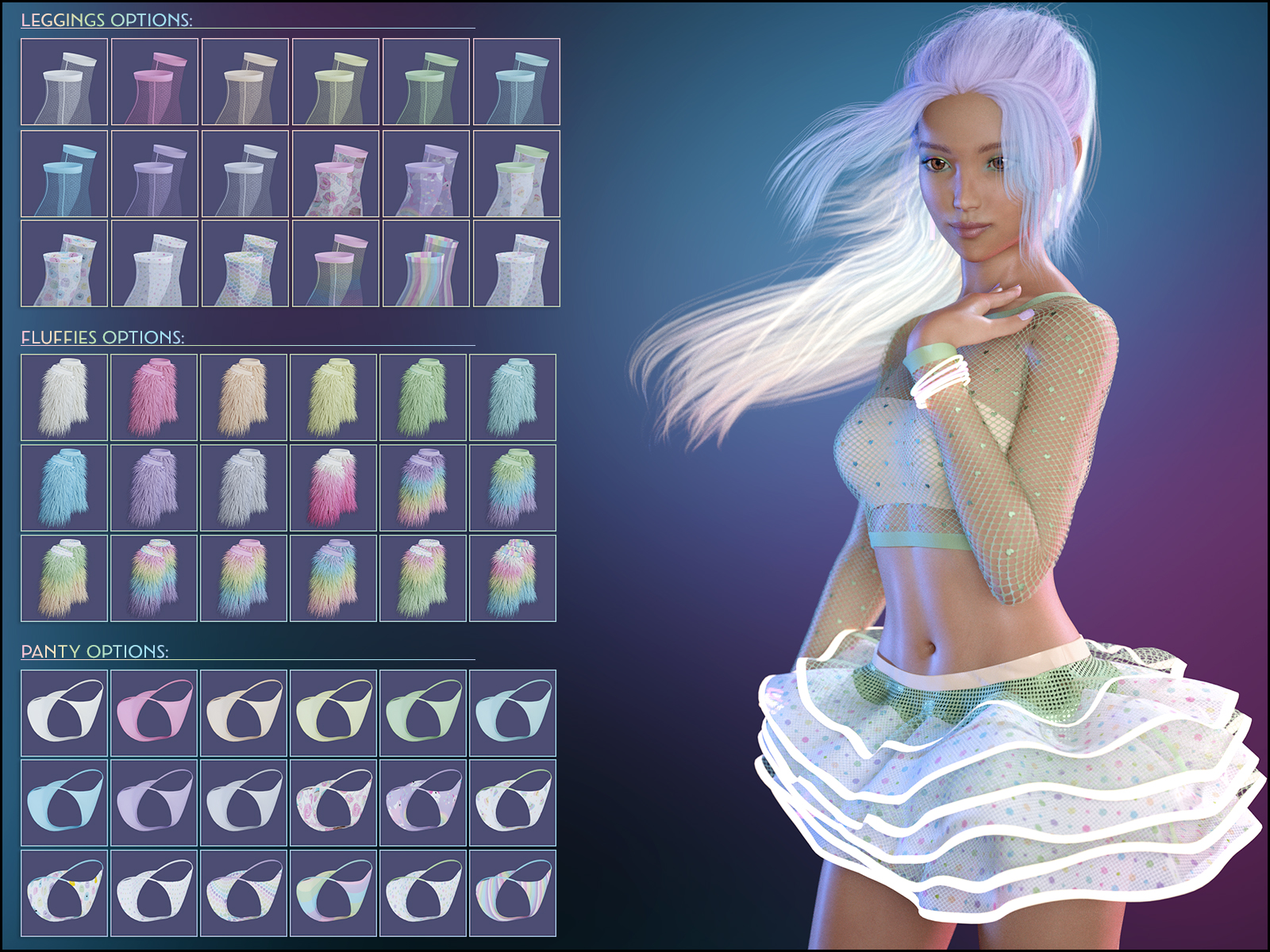 Party Monster Outfit Kawaii Textures by: JessaiiRazielDemonicaEvilius, 3D Models by Daz 3D