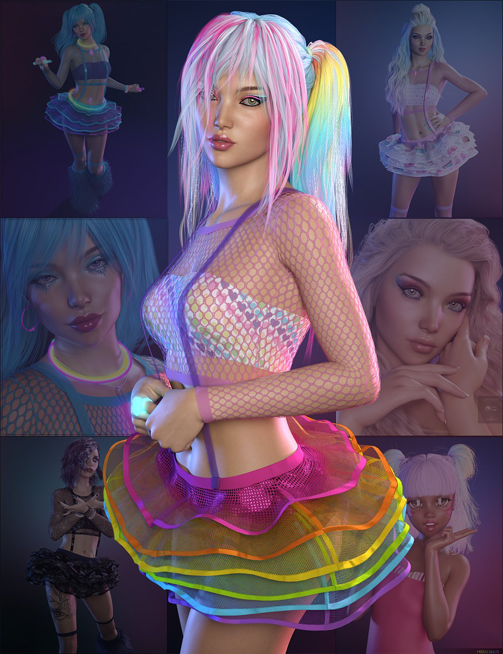 Party Monster Bundle by: DemonicaEviliusJessaiiTrickster3DXRaziel, 3D Models by Daz 3D