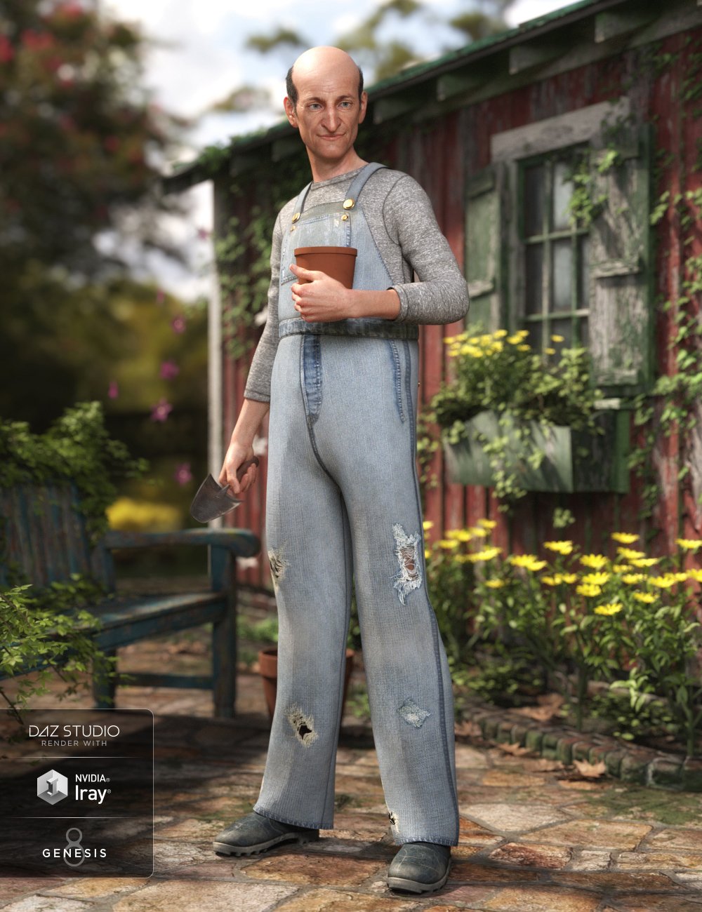dForce Overalls Outfit Textures by: Arien, 3D Models by Daz 3D