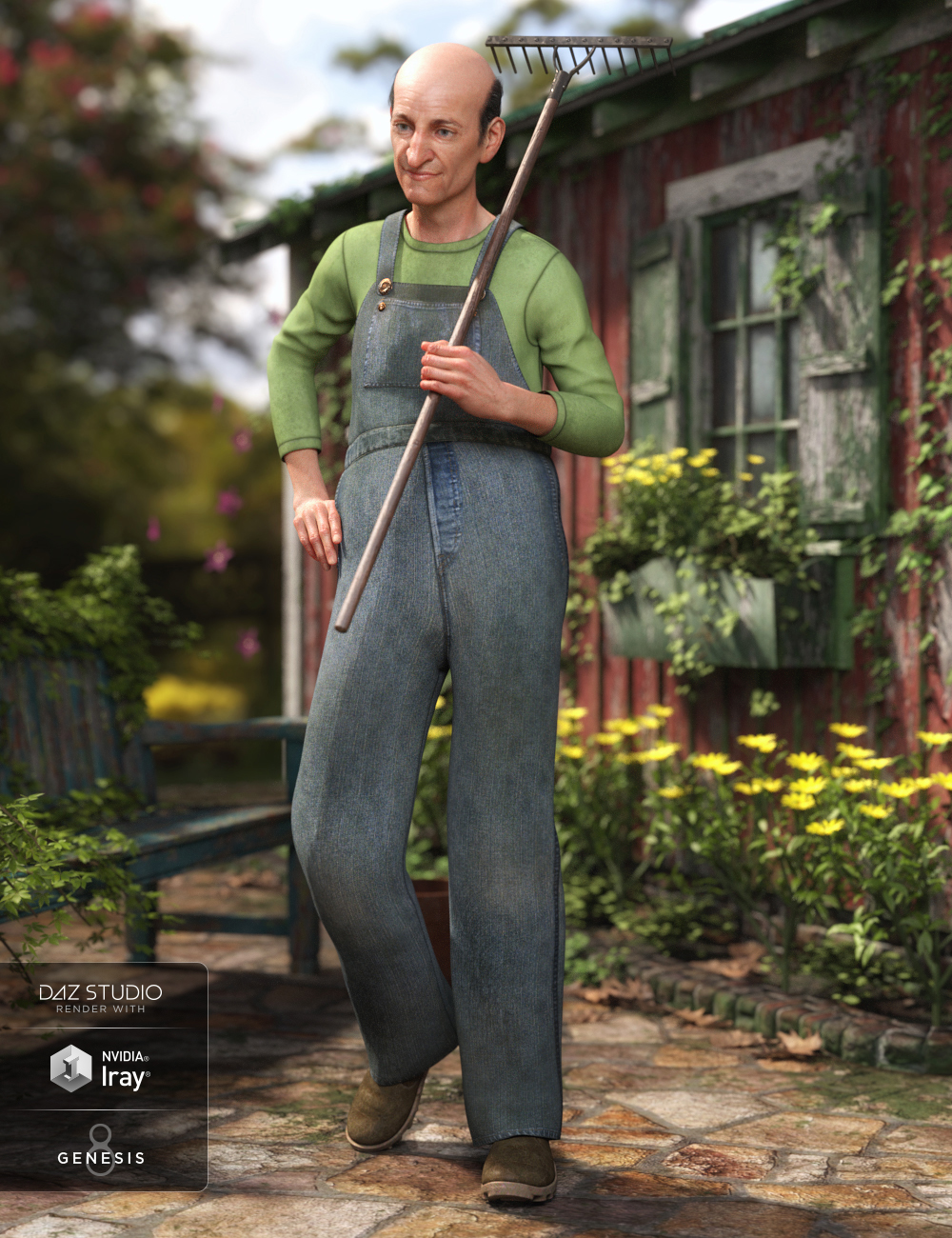 dForce Overalls Outfit Textures by: Arien, 3D Models by Daz 3D