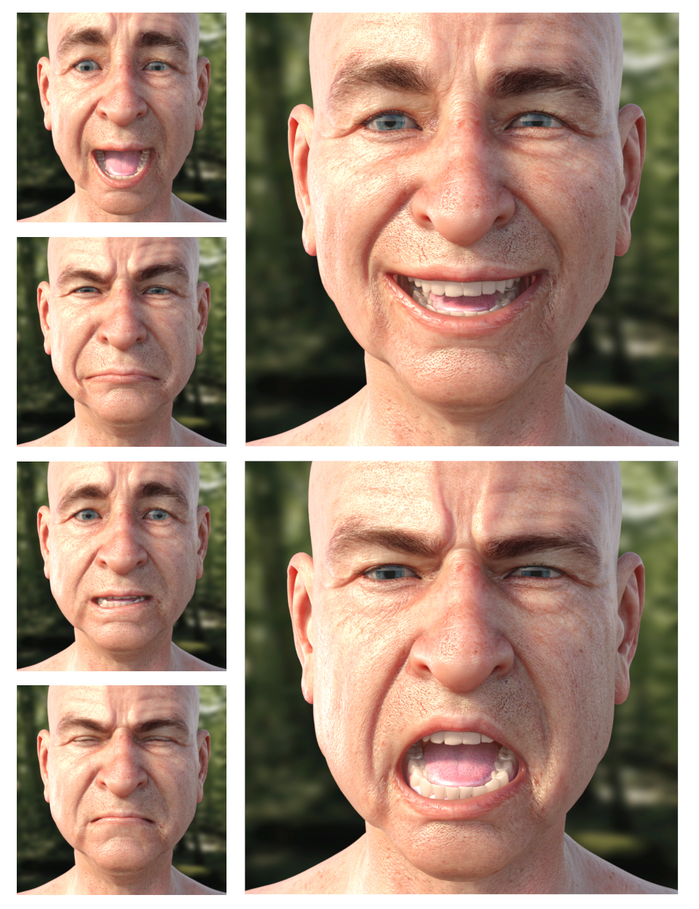 GRAMPS Expressions for Floyd 8 by: Sharktooth, 3D Models by Daz 3D