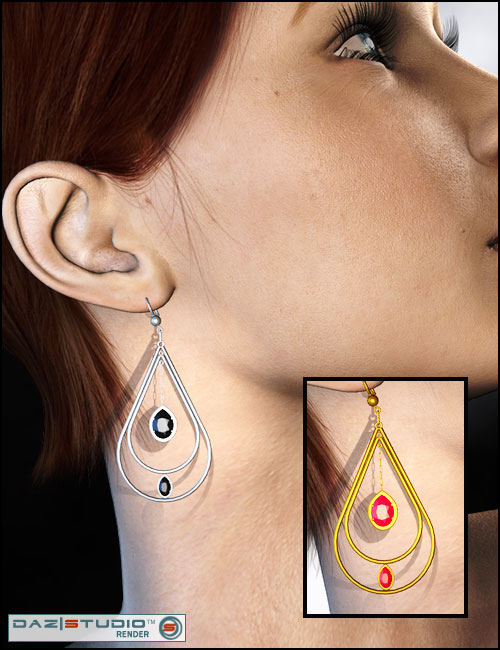 Diamond Earring Collection Diamond Earring Collection by: , 3D Models by Daz 3D