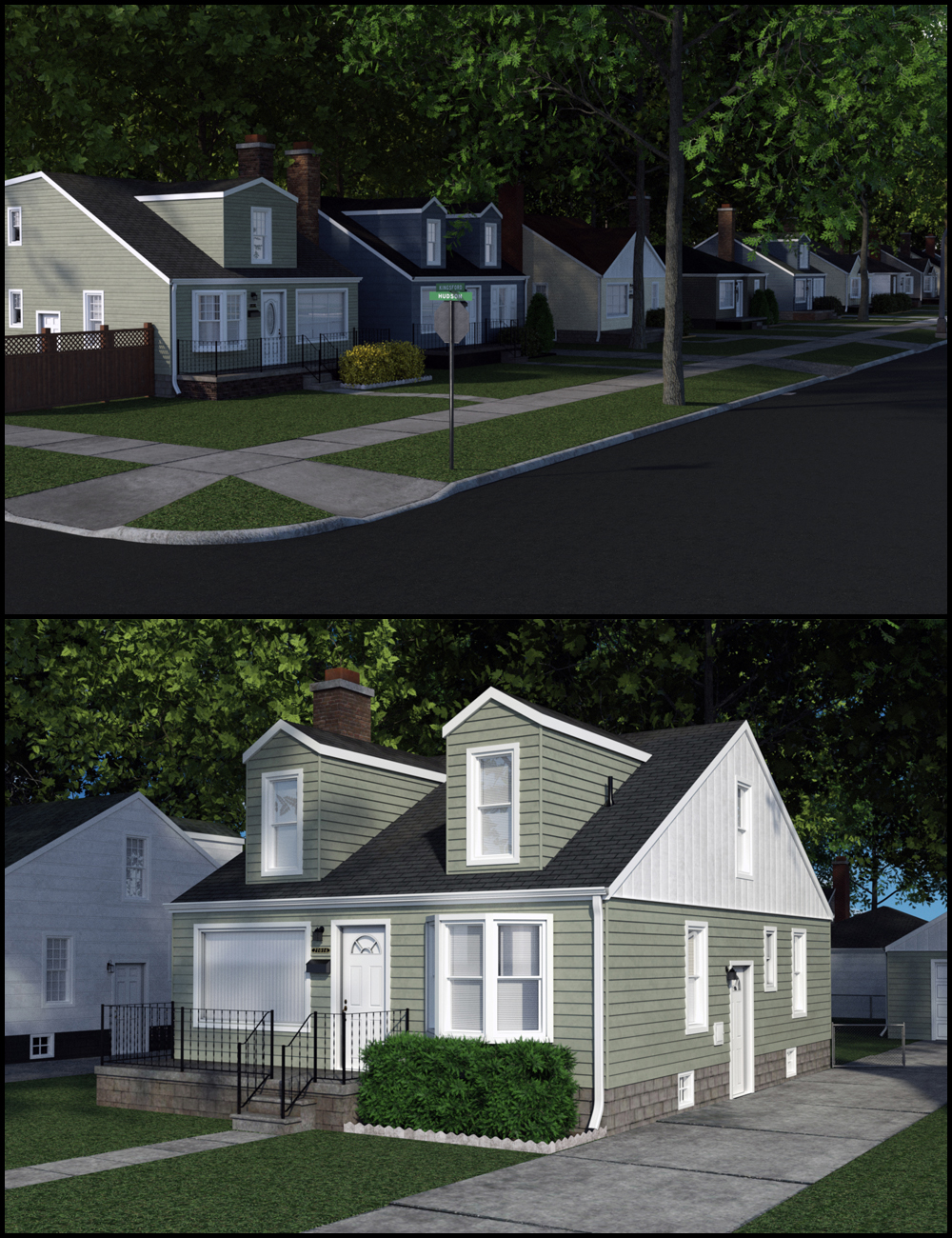 Collective3d Neighborhood Block 1 by: Collective3d, 3D Models by Daz 3D