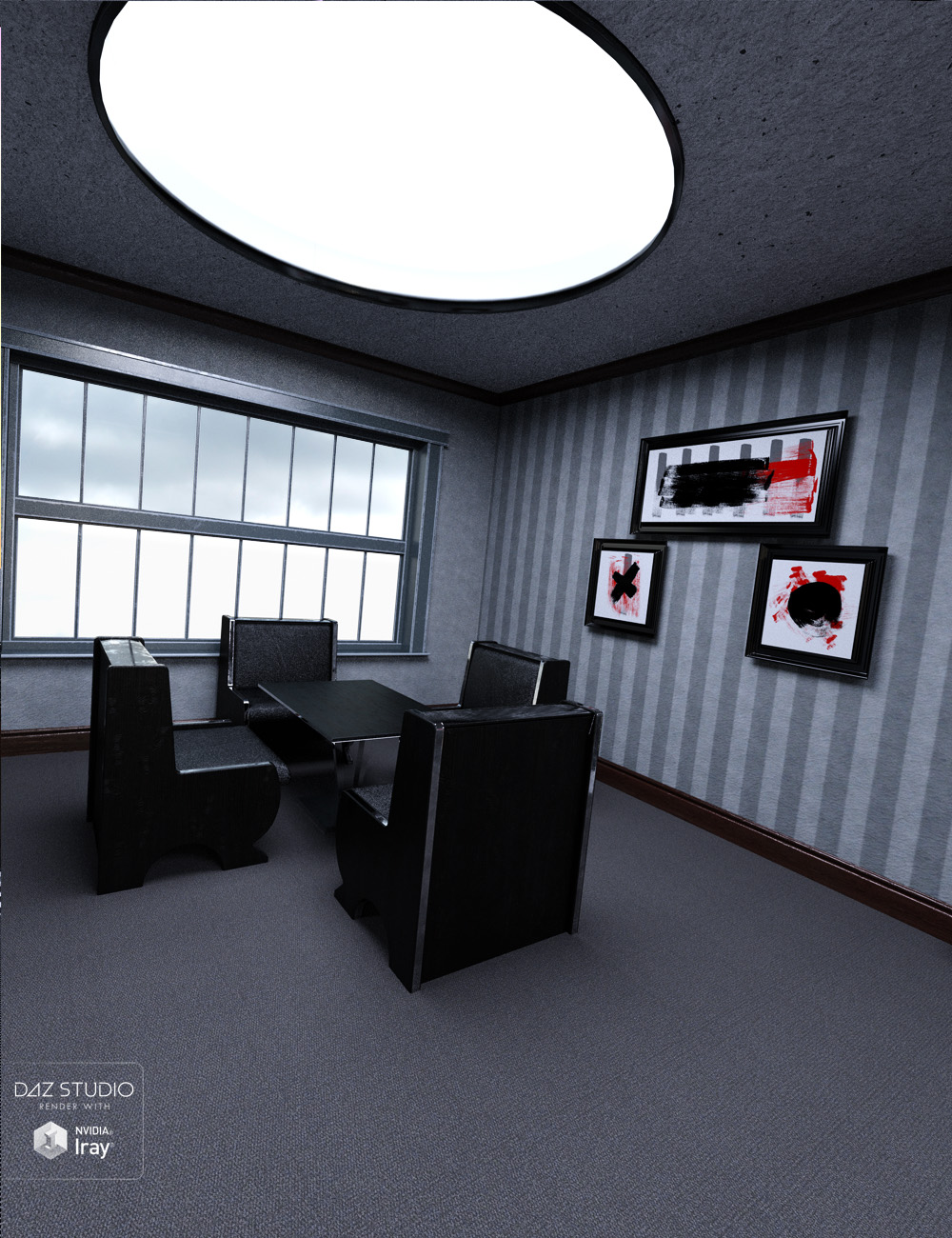 Noir Classy Art Deco Hotel Lobby Noir Classy Art Deco Hotel Lobby by: David BrinnenForbiddenWhispers, 3D Models by Daz 3D