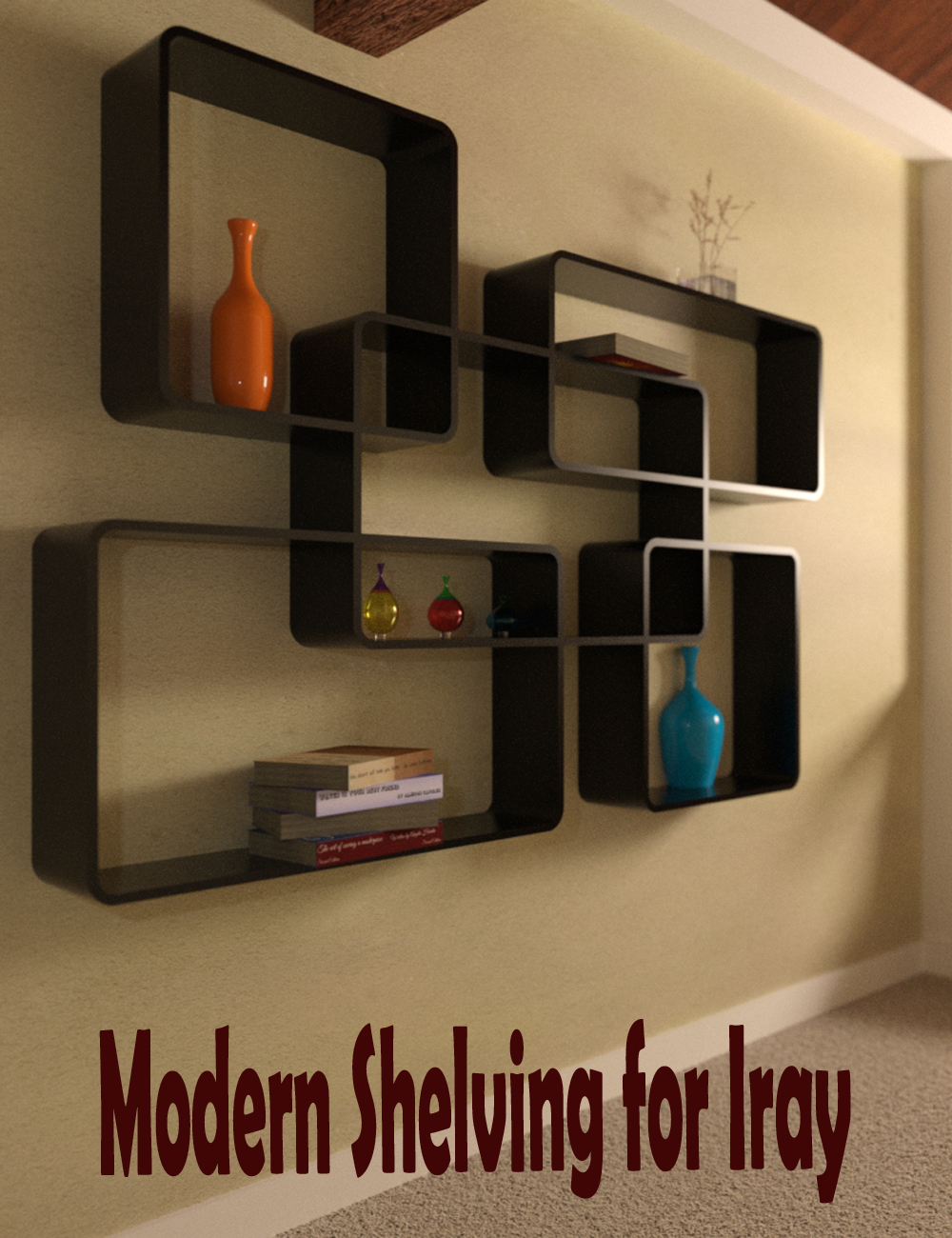 Modern Shelving for Iray by: ImagineX, 3D Models by Daz 3D