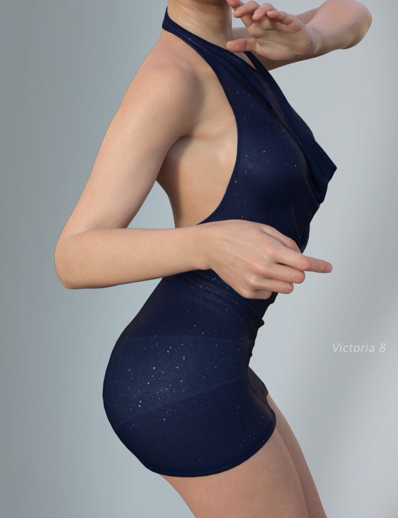 Hongyu's Mini Dress for Victoria 8 and Genesis 8 Female by: hongyu, 3D Models by Daz 3D