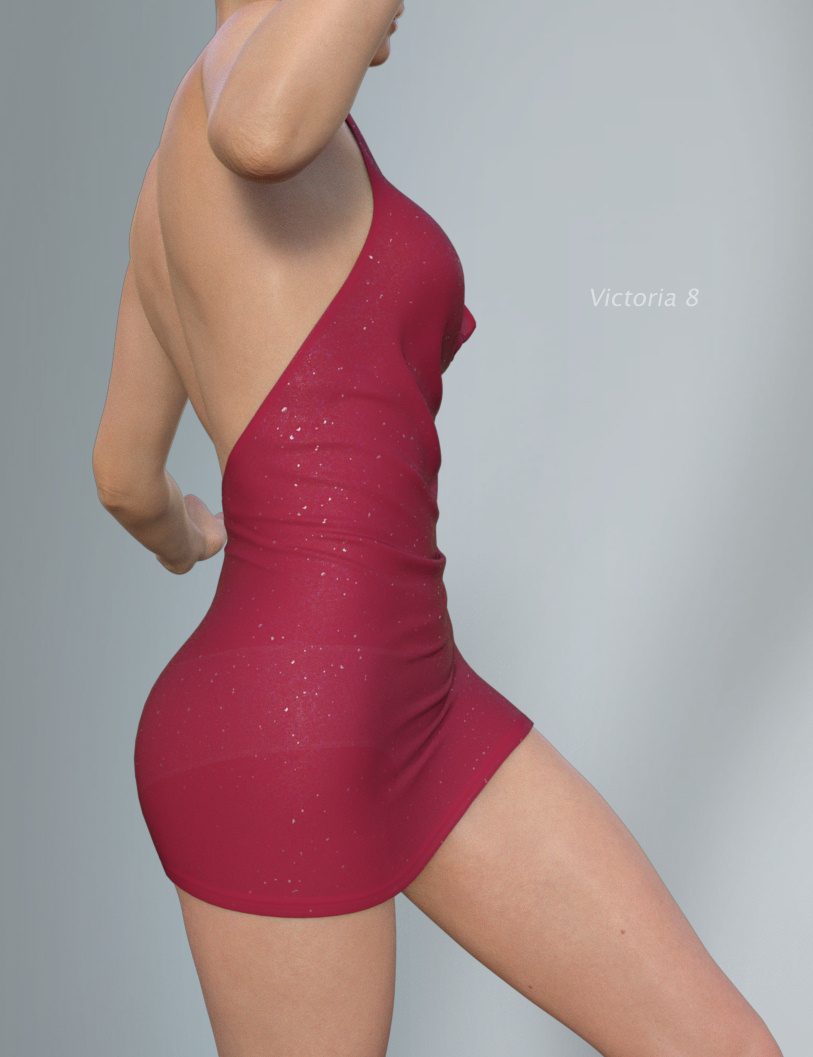 Hongyu's Mini Dress for Victoria 8 and Genesis 8 Female by: hongyu, 3D Models by Daz 3D