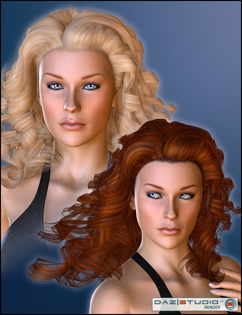 Curly Hair for Women by: MABthe3dwizard, 3D Models by Daz 3D