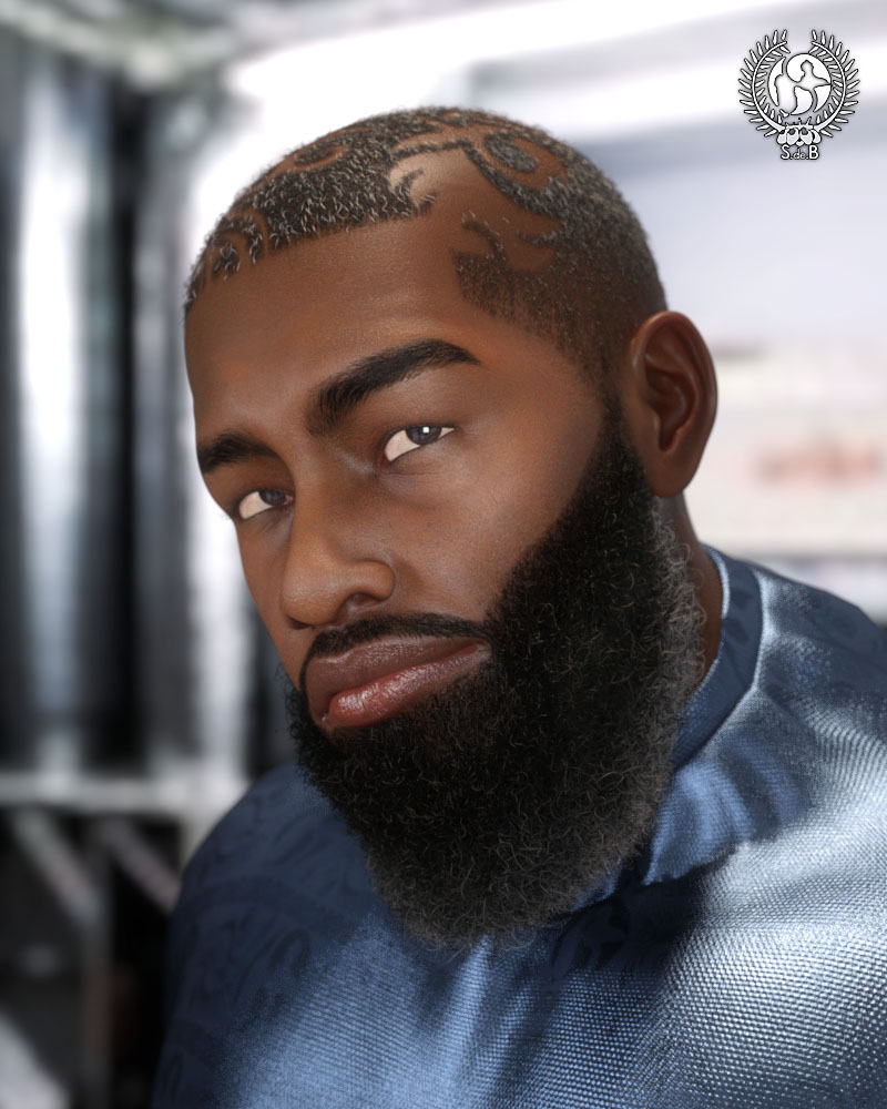 Stylish Hair and Beard for Genesis 3 and 8 Male(s) by: SamSil, 3D Models by Daz 3D