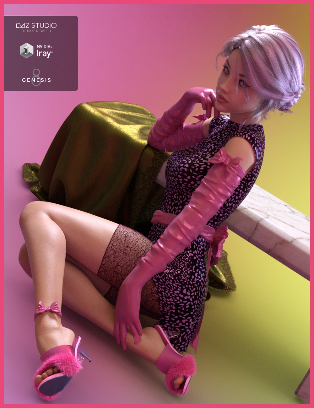 dForce Hanoi Fashion Outfit for Genesis 8 Female(s) by: Nathy Design, 3D Models by Daz 3D