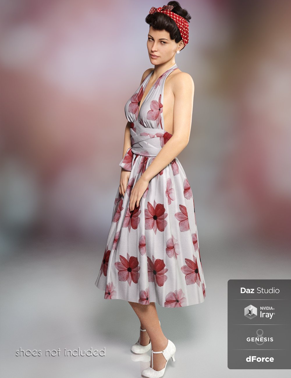 dForce Iconic Dress for Genesis 8 Female(s) by: Spows, 3D Models by Daz 3D