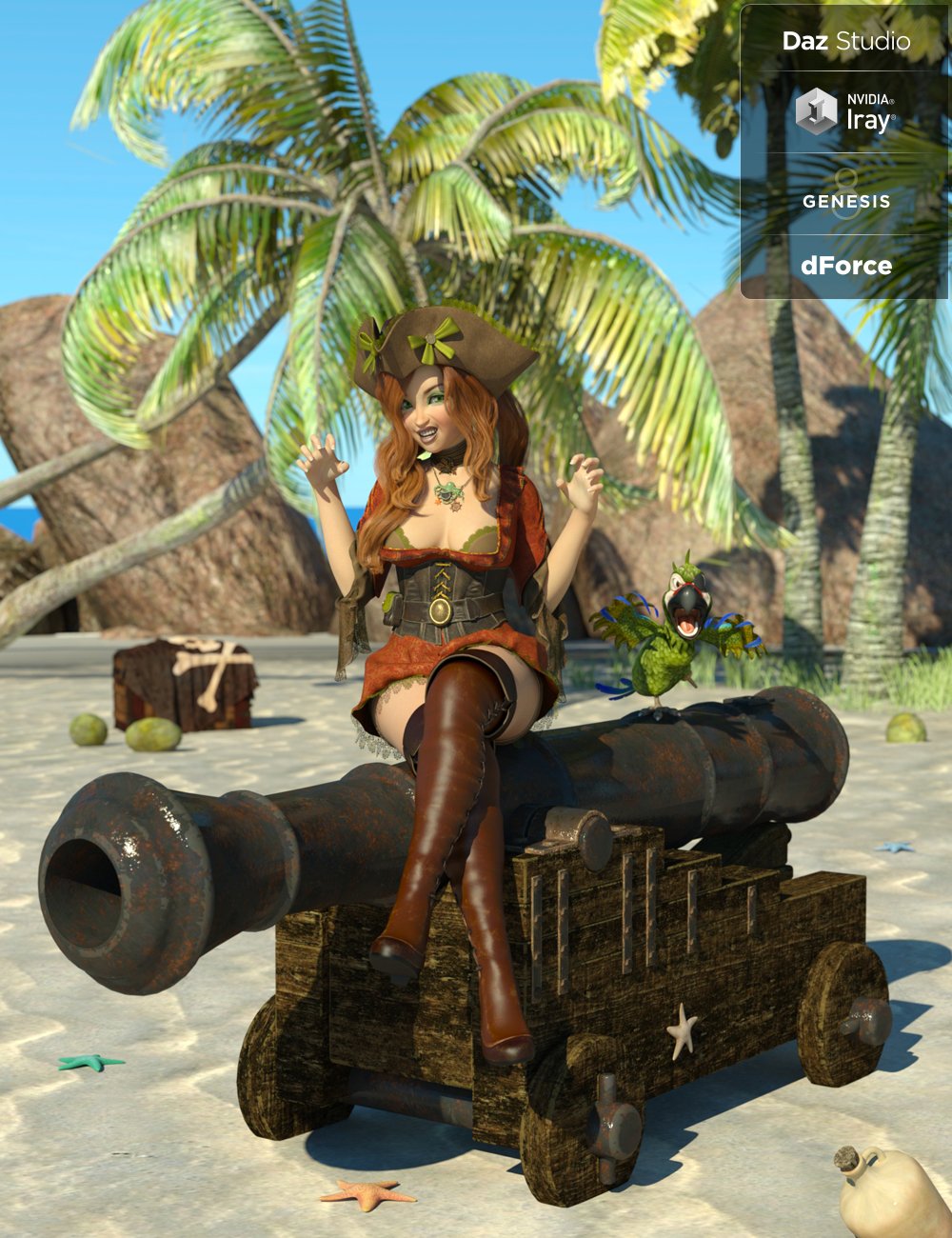 dForce Seven Seas Outfit Textures dForce Seven Seas Outfit Textures by: Moonscape GraphicsSade, 3D Models by Daz 3D