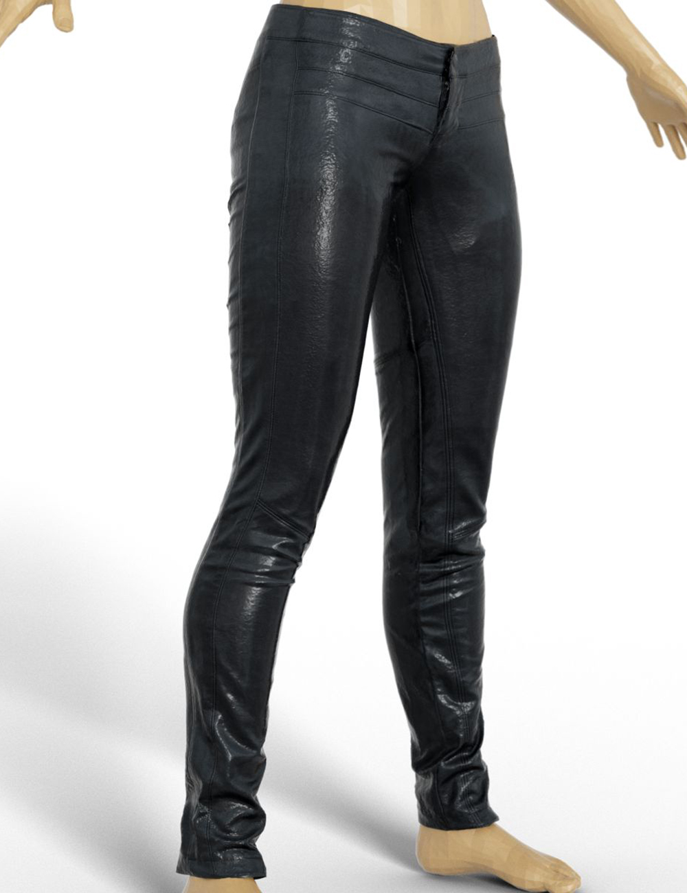 OBJ - Shiny Leather Pants by: Polygonal Miniatures, 3D Models by Daz 3D