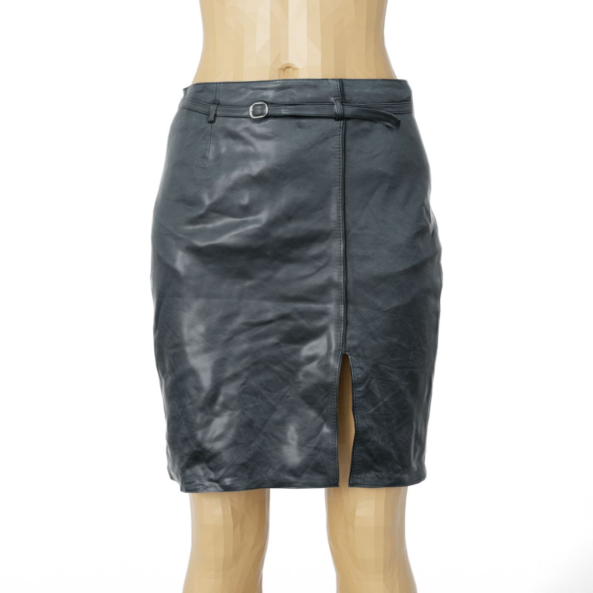 OBJ- Wrinkled Vintage Black Leather Skirt | Daz 3D