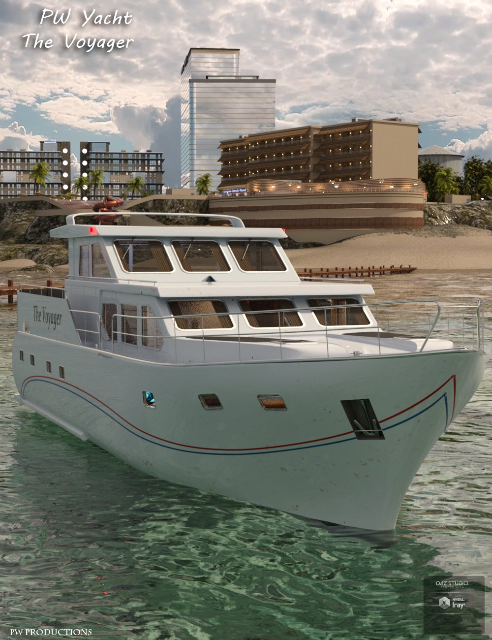 PW Yacht The Voyager by: PW Productions, 3D Models by Daz 3D