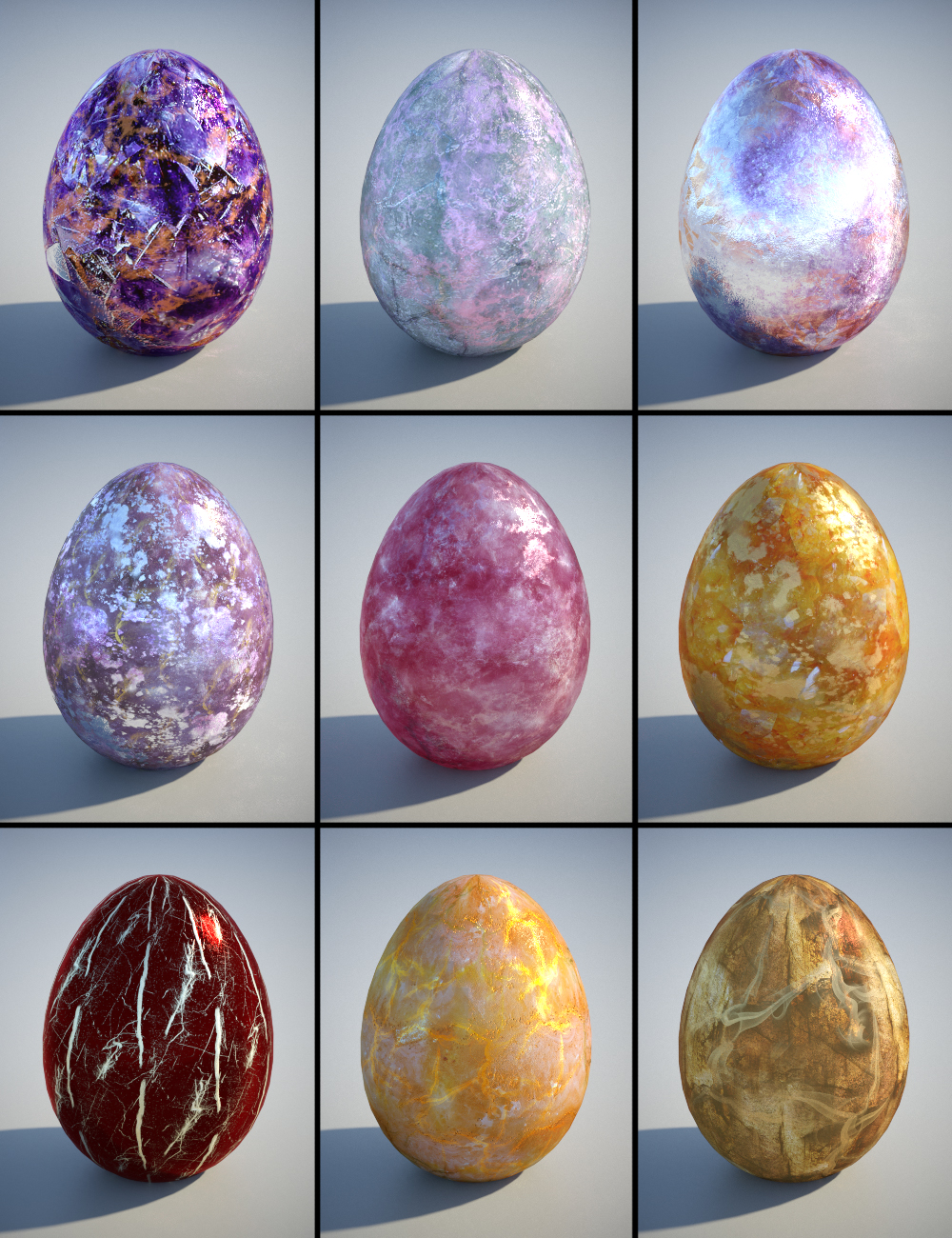 PL Semi Precious Iray Shaders | Daz 3D