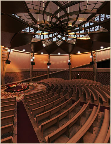 Lotus Flower Auditorium by: David BrinnenForbiddenWhispers, 3D Models by Daz 3D