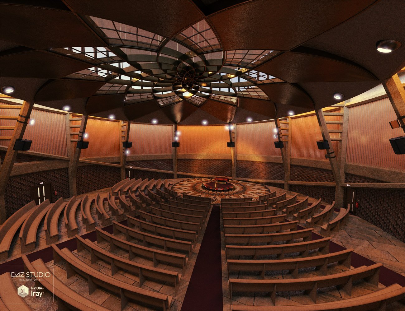Lotus Flower Auditorium Lotus Flower Auditorium by: David BrinnenForbiddenWhispers, 3D Models by Daz 3D