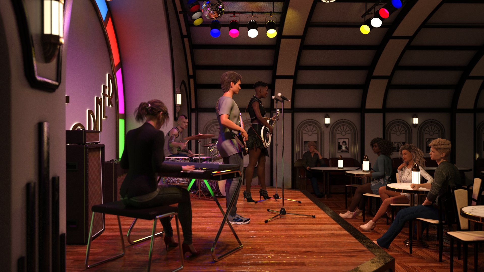 Jazz Corner Jazz Corner by: TangoAlpha, 3D Models by Daz 3D