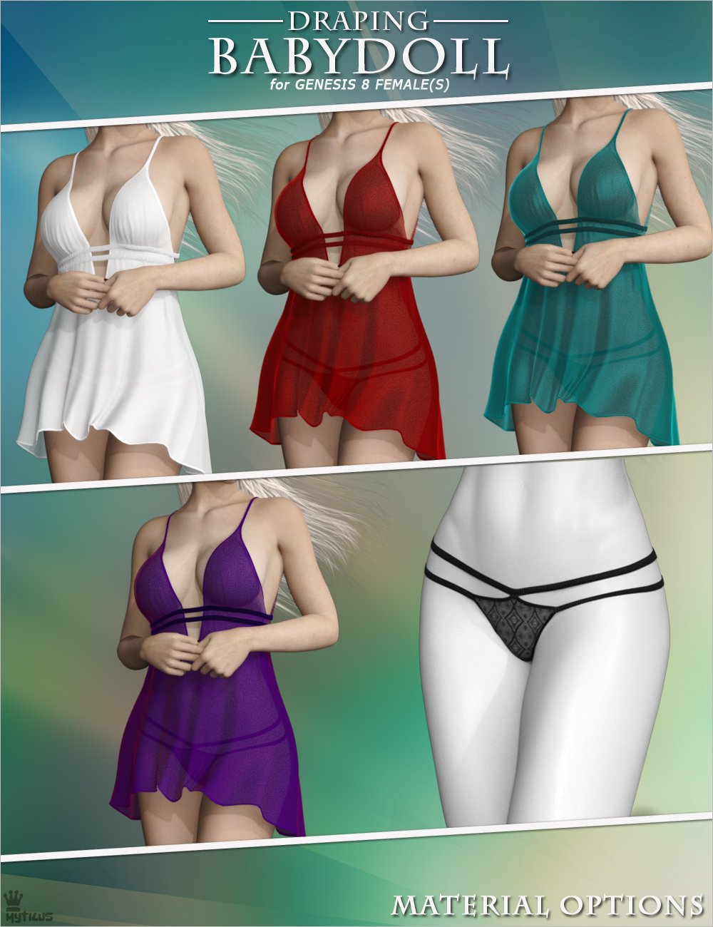 Draping Baby Doll Lingerie for Genesis 8 Female(s) Draping Baby Doll Lingerie for Genesis 8 Female(s) by: Mytilus, 3D Models by Daz 3D