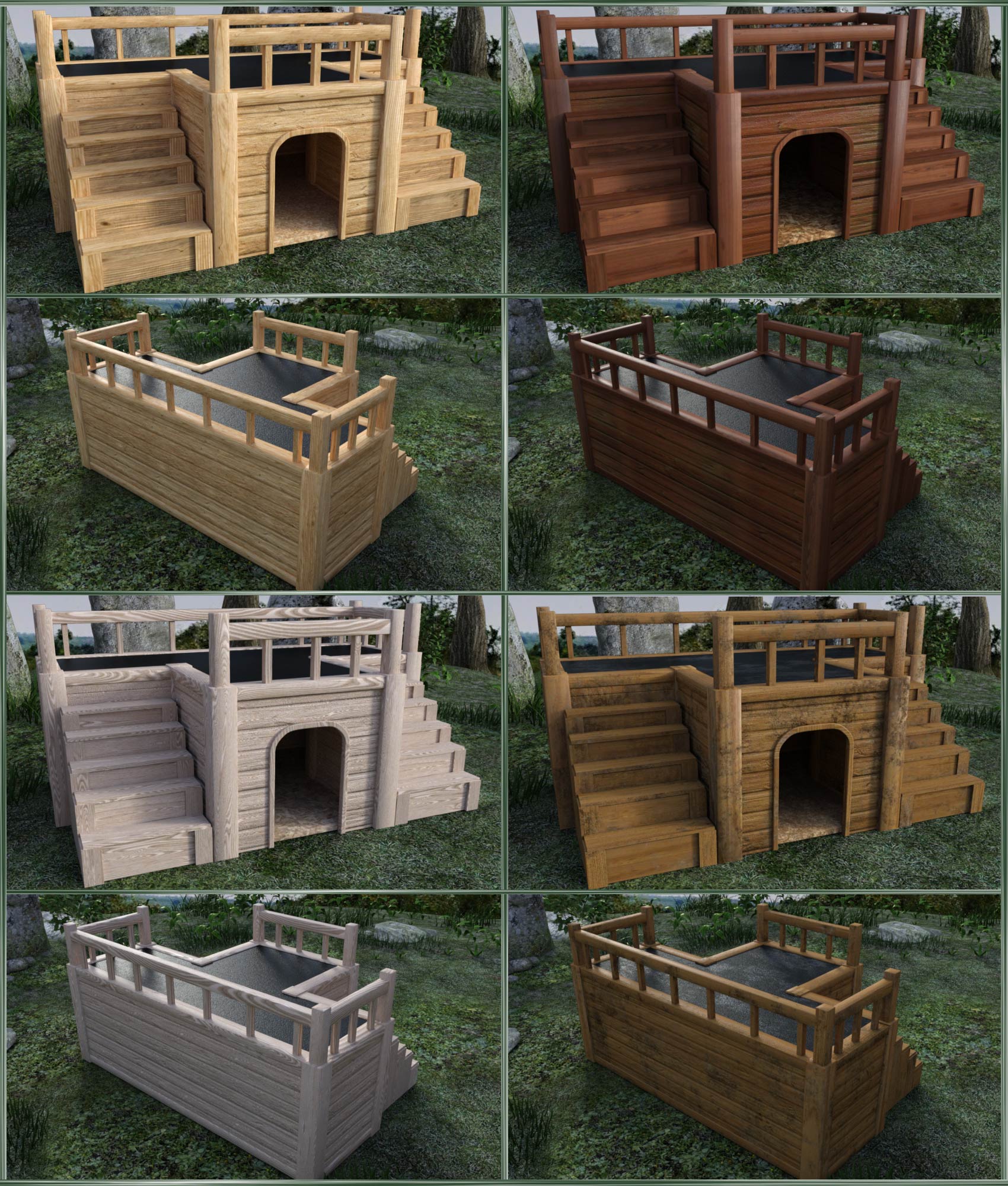 JW Dog House Pack by: JWolf, 3D Models by Daz 3D
