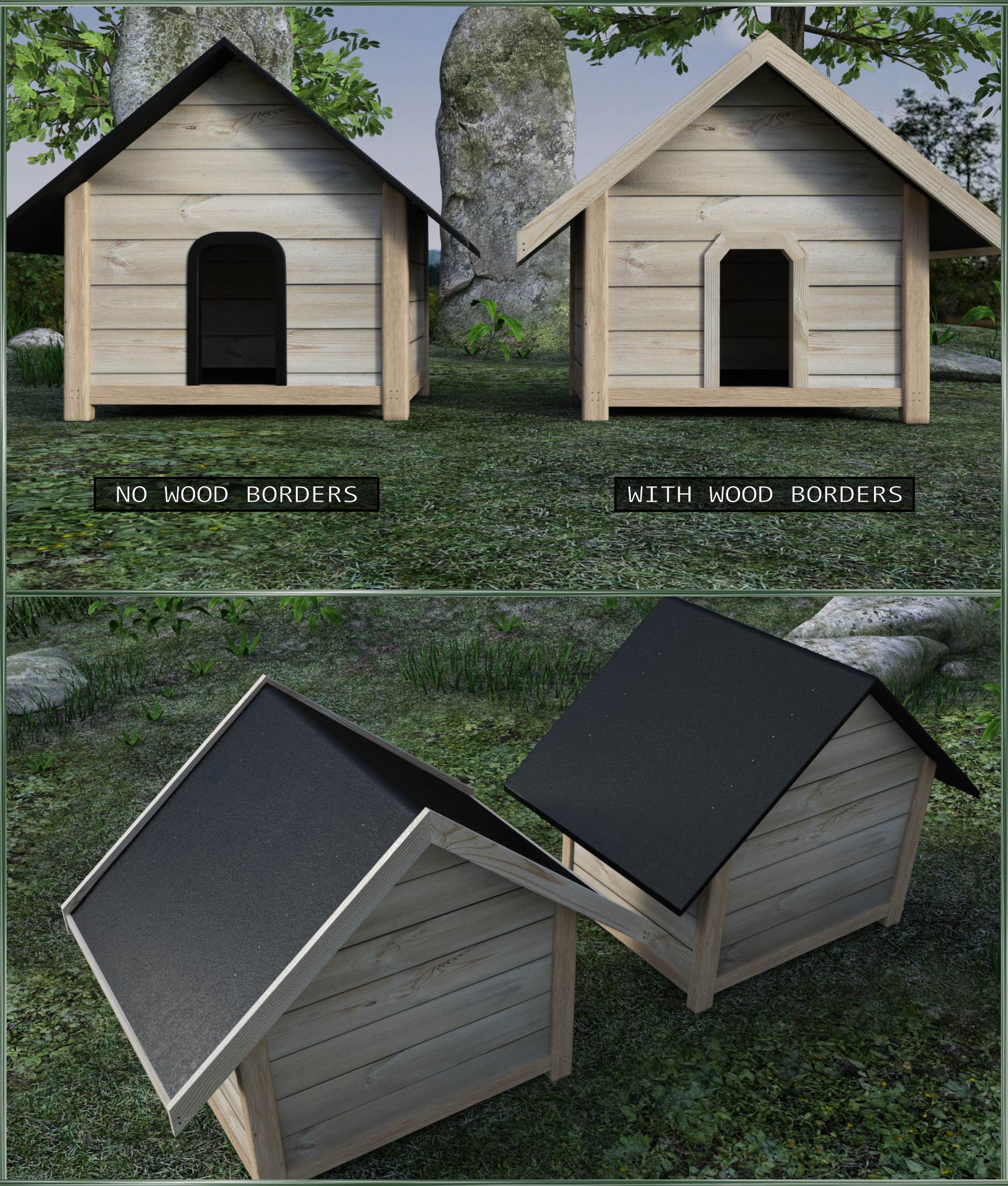 JW Dog House Pack by: JWolf, 3D Models by Daz 3D