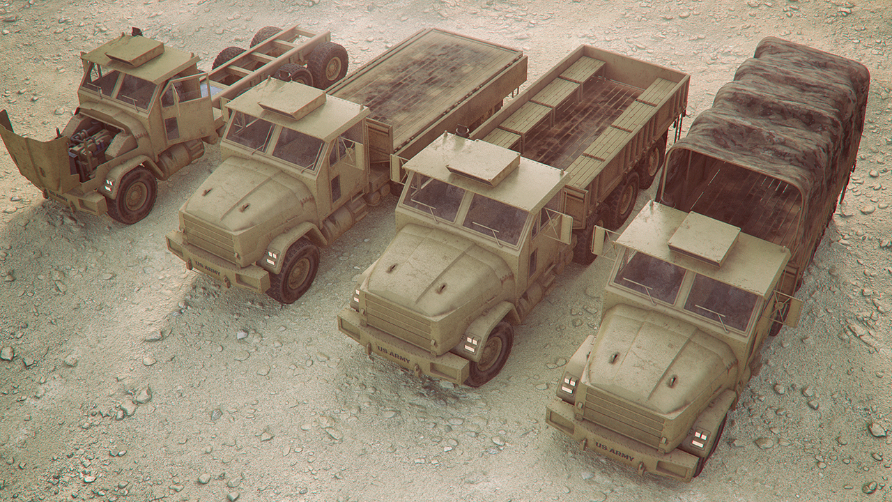 Military 1050 Truck and Troop Transport by: Mely3D, 3D Models by Daz 3D