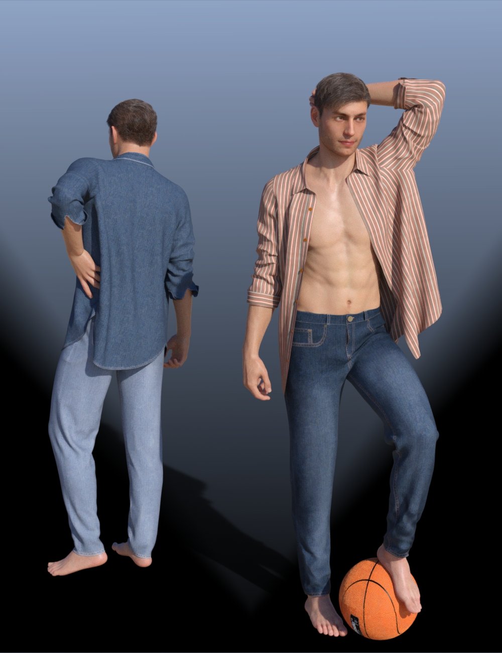 dForce My Guy Jeans and Shirt for Genesis 8 Male by: Aave NainenIDG DesignsDestinysGarden, 3D Models by Daz 3D