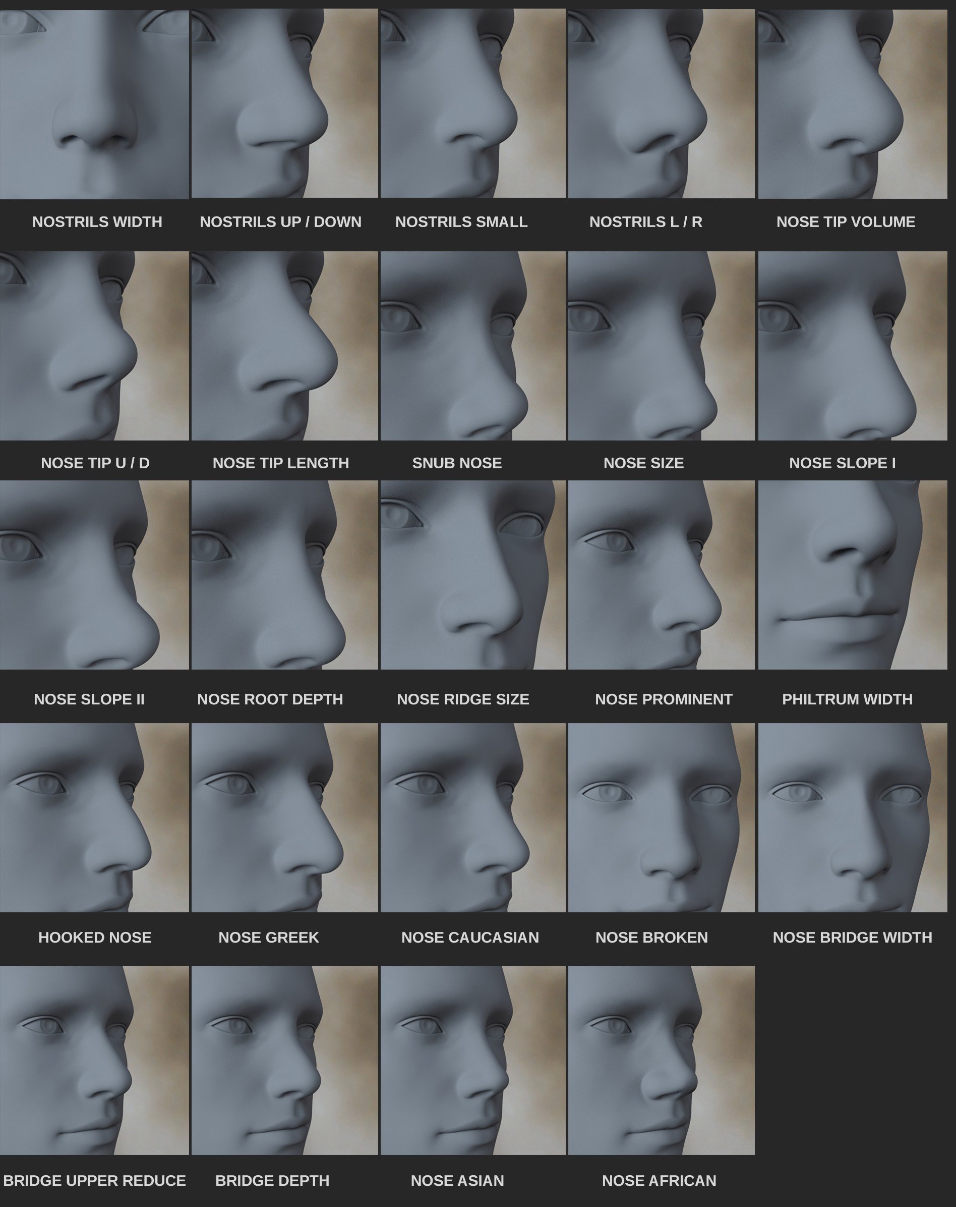 Face Morph Kit for Genesis 8 Male by: SF-Design, 3D Models by Daz 3D