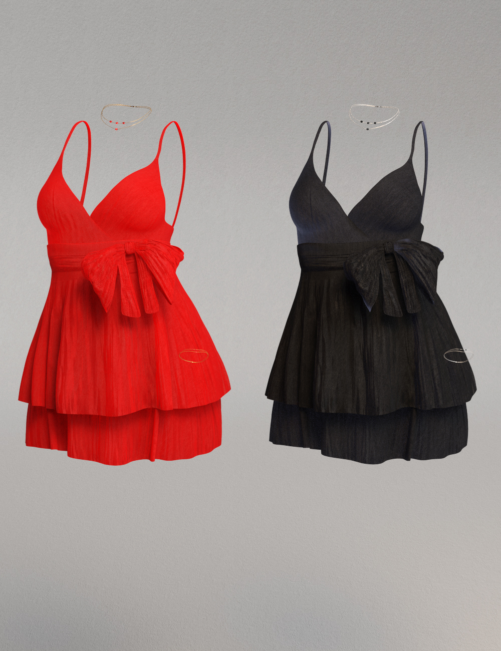 dForce Flirty Bow Dress for Genesis 8 Female(s) by: Ryverthorn, 3D Models by Daz 3D