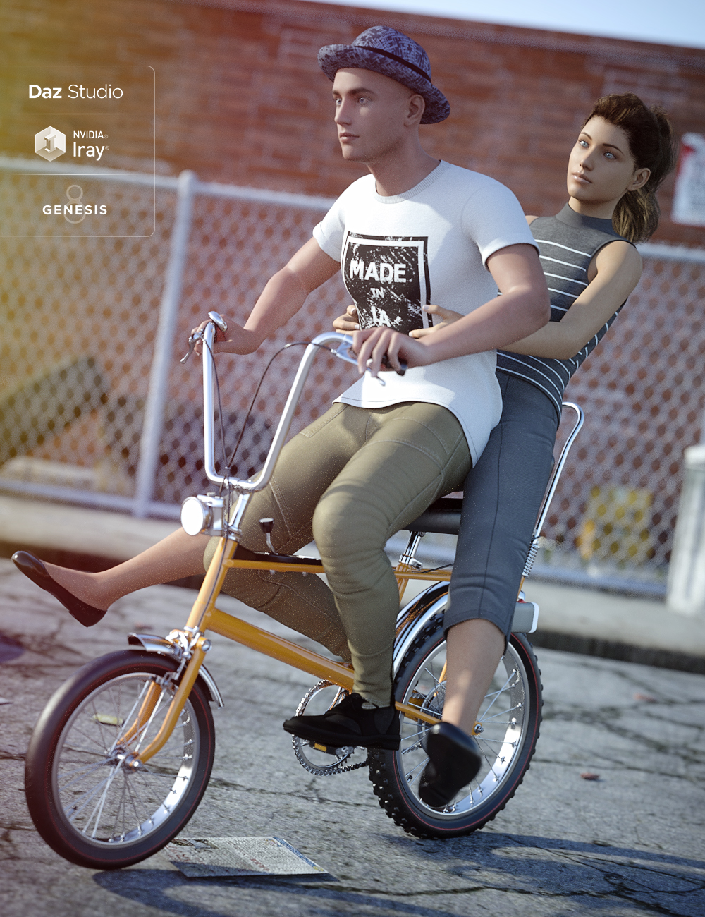 Love on 2 Wheels Poses for Genesis 8 by: FeralFey, 3D Models by Daz 3D